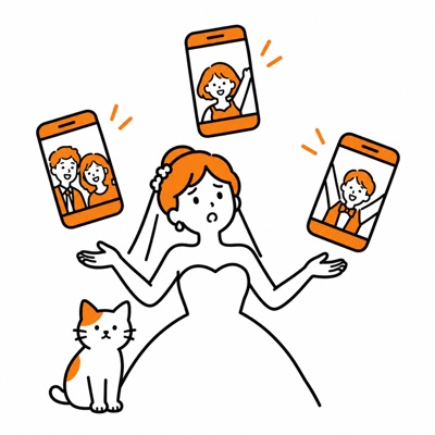 ゲストが撮影した写真の集め方に悩んでいる
